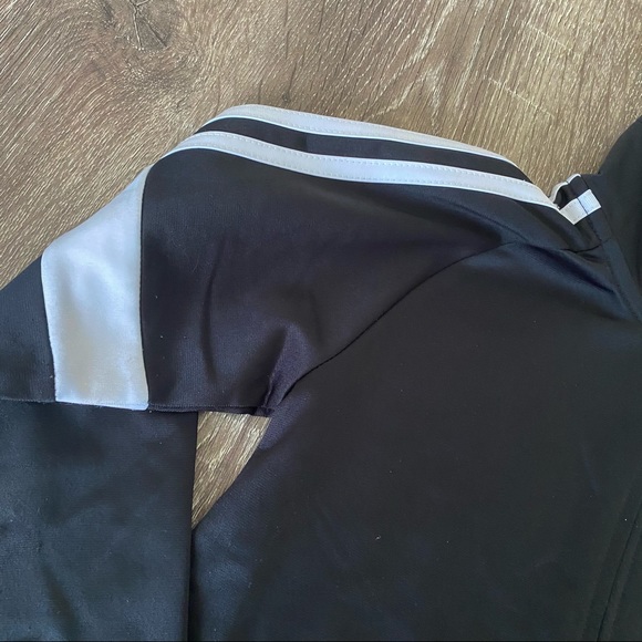 Boys Adidas Full-Zip Black & White Track Jacket - Picture 3 of 14